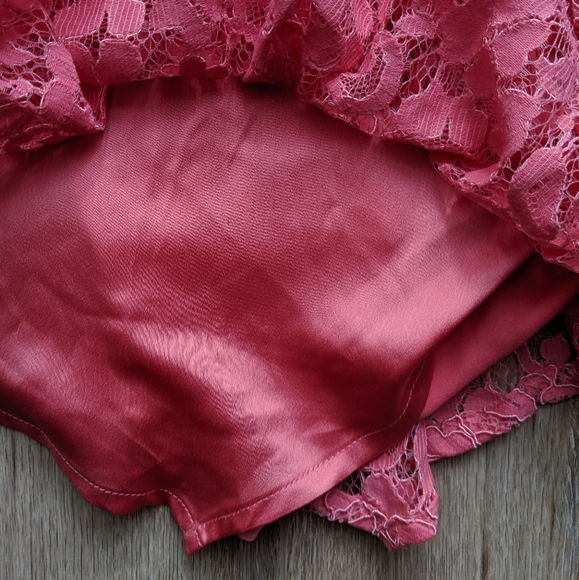 NBD Make Me Blush Mini Lace Skirt - Picture 5 of 7